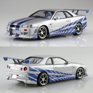 아오시마 문화교재사 무비 메카 No.WS-02 분노의 질주 R34 스카이 라인 GT-R 프라모델