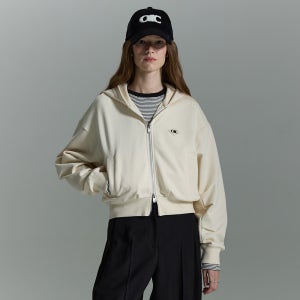 [OIC/오아이오아이컬렉션] 볼륨 슬리브 후드집업 [CREAM]