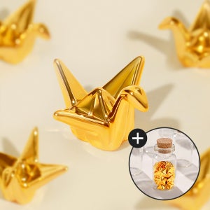 골드팡 24k 소망의 순금 종이학 오브제 금테크 땅콩 콩알금