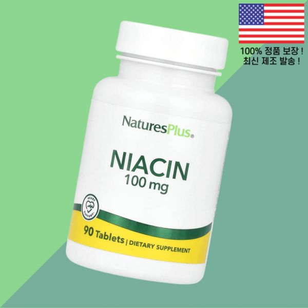 <b>네이처스플러스</b> 나이아신 100mg 90정 <b>NaturesPlus</b> Niacin 90 Tablets