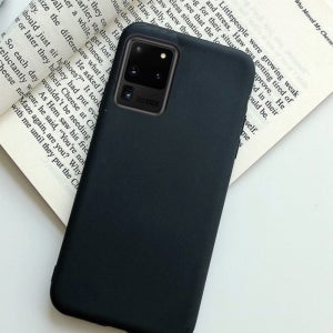 실리콘 젤리 케이스 컬러 소프트 블랙, 갤럭시S20 울트라