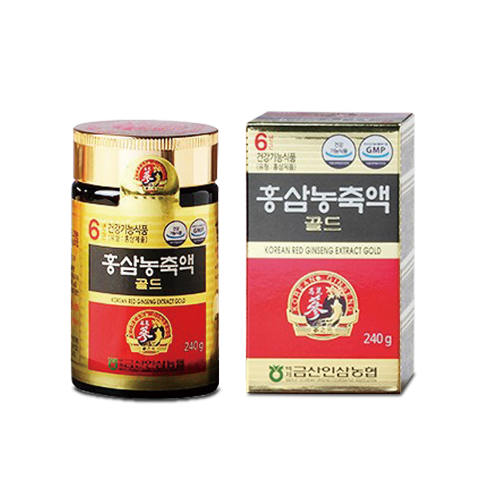 [<b>백제</b>인삼농협]삼지원 6년근 홍삼농축액 골드 240g <b>면역력</b> 강화 피로회복 선물세트