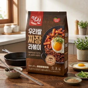 동원 떡볶이의신 우리쌀 짜장라볶이 472g 6인분 x 3개 쌀떡사용