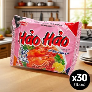 ACECOOK 하오하오 매콤 핑크 새우맛 라면 77g x30개입 새우라면 베트남 여행