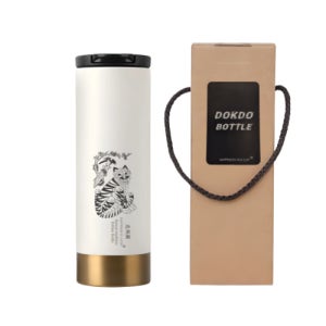 한국전통 호작도 에디션 독도보틀 마이보틀 텀블러 500ml 크림 기념품 선물세트