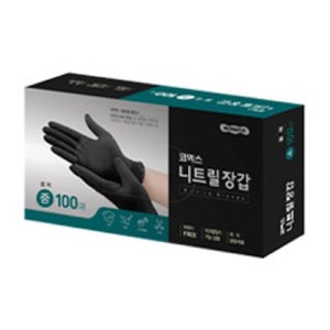코멕스 뽑아쓰는 니트릴 위생 장갑 100매 중, 블랙, 1개