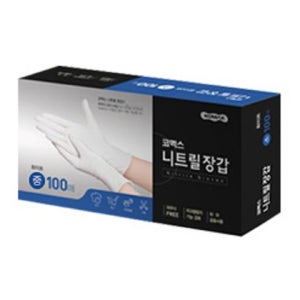 코멕스 뽑아쓰는 니트릴 위생 장갑 100매 중, 화이트, 1개
