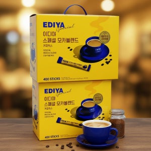 이디야 스페셜 모카 블렌드 커피믹스 400T 2개 일회용 믹스커피 스틱 탕비실 사무실