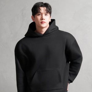 어깨패드가 들어간 특허 남자 오버핏 면 후드티 디바라 기모 후드티셔츠 수트 남자 어깨뽕