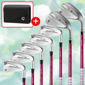 2025 테일러메이드 P790 여성용 아이언 7개 MG5 단조 웨지 투어에이디 핑크 50 L