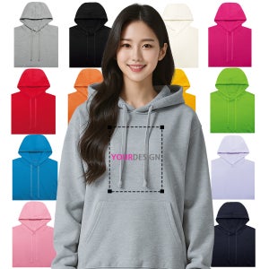 [인쇄비포함]주문제작 특양면 후드 프린팅 소량주문 가게 단체티