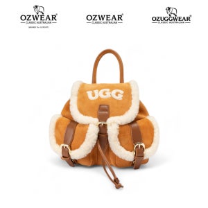 호주 오즈웨어 에버 어그 양털 시어링 가죽 가방
