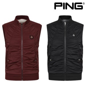 핑 골프웨어 여성 골프 조끼 셔링 점퍼 간절기 집업 베스트 PING 어패럴 E3JV283