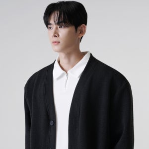 어깨패드가 들어간 특허 남자 울 오버핏 가디건 디바라 시그니처 수트 남자 어깨뽕