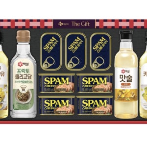 CJ 특선 스페셜 선물세트 cc-1호 스팸 7캔 올리고당1개 생강 카놀라유 2개 총 11개