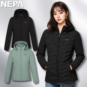 네파 다운패딩 구스 후드 여성 간절기 아우터 튜브 무봉재 보온 경량 거위털 숏패딩