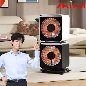 신일 하이라이트 안전한 전기히터 2구 리모컨 가정용 인테리어 난방기 업소용 사무실 사무용