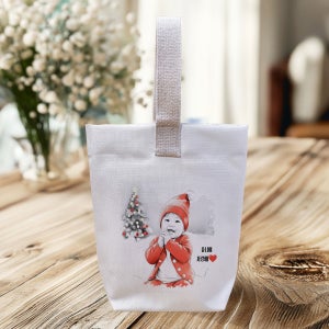 연필스케치 미니 에코백 주문 제작 캐리커쳐 고급 국산 캔버스백 소량 인쇄 답례품 선물