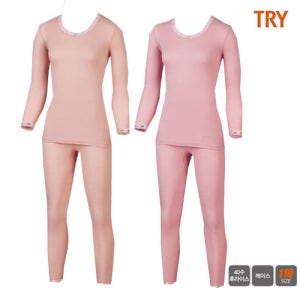 홈란쥬 트라이 여성 뉴 센트 9부 얇은 내복 상하세트 J05