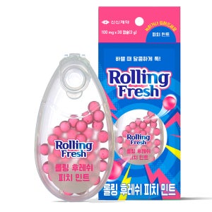 신신제약 롤링후레쉬 피치민트 30pcs 입냄새 구취 구강 청결제 세정제 제거제 먹는 가글