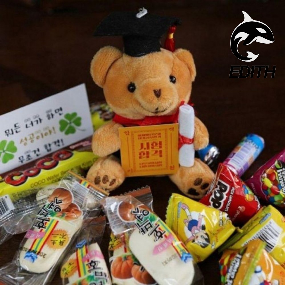 합격 기원 곰돌이 인형 간식 선물 세트