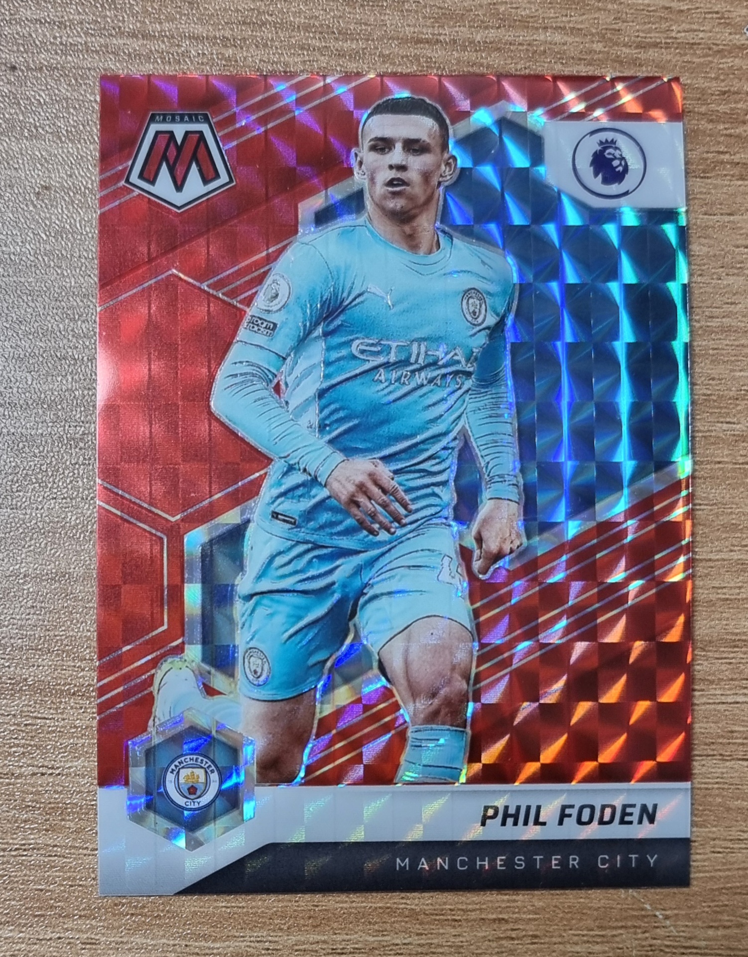 필 포든 설명필독 2021-22 Panini Mosaic Red Mosaic Prizm No-17 축구카드