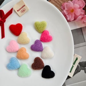 [자체5개] 27mm 달콩캔디2 하트 싸개단추 악세사리 수선단추 헤어핀재료 장식 핀만들기