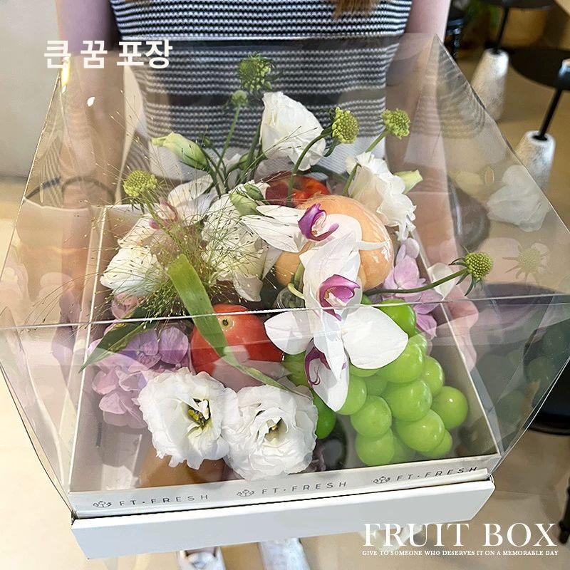 과일포장 용기 디저트 컵과일 원형 일회용