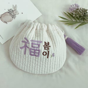 (태슬제공) 베이니크 아기 복주머니 자수 복주머니 용돈가방 추석 설 명절 세뱃돈 가방