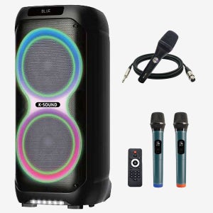 K-SOUND 1200 행사용 무선 블루투스 LED 앰프 스피커 마이크+3 세트