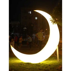 대형 초승달 LED 발광 달 램프 포토존 조형물 공원 1.4m 달 (전기 연결)