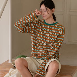 캔마트 뉴트로 멀티 스트라이프 티셔츠