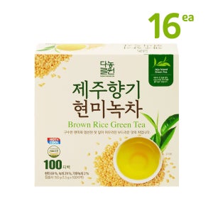 [본사직영]다농원 국내산 제주향기 현미녹차 녹차티백 100개입, 16개