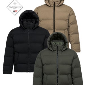 블랙야크 후드 미들다운 구스 베이직 윈드스토퍼 방풍 남성 카르카 WSP 다운자켓