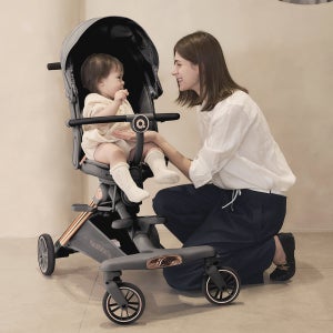올보르 앨빈 트라이크 유모차 휴대용 초경량 아기 애기 신생아 유아 접이식 명품 유모카 블랙