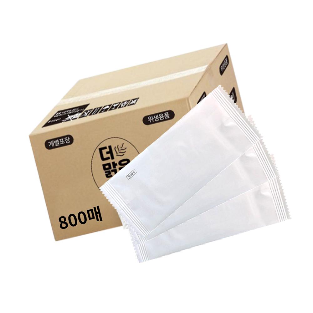 더맑은세상 개별포장 물티슈 80T 400매 식자재 단체용 물티슈 위생용품
