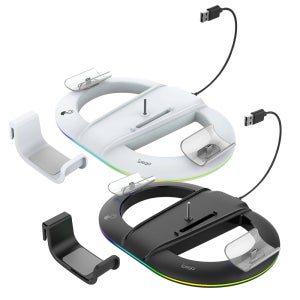 PS5 PRO 슬림 스탠드 플스5 프로 슬림 거치대 수직 받침대 충전 RGB