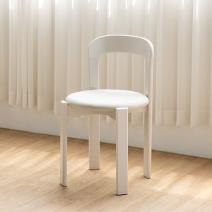 로이 패브릭 인테리어 식탁의자 원목 카페의자 아이보리 쿠션버전