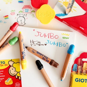 +2 수퍼 워셔블 어린이 유아 점보 색연필 이탈리아 프리미엄 미술용품 지오토베베