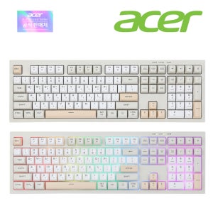 에이서 OKW244 저소음 멤브레인 유선 키보드 레트로베이지