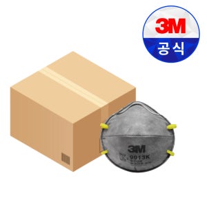 3M 방진 마스크 9913K, 방진 2급, 활성탄층 첨가 100매/박스