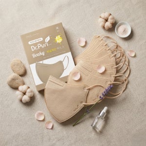 닥터퓨리 KFAD 비키 비말차단 새부리형 마스크 25매 중형, 베이지, 2개