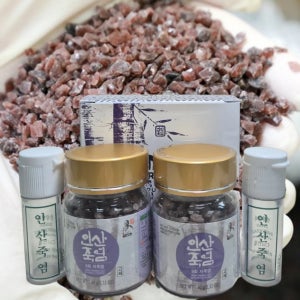 인산 9회 9번 구운 자색죽염 고체 천일염 용융 융용 미네랄 소금물 효능 60g, 2개