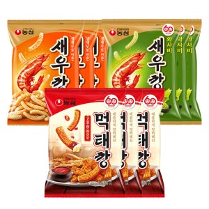 농심 새우깡 90g x 3개+ 와사비새우깡 70g x 3개 + 먹태깡 고추장마요맛 60g x 3개
