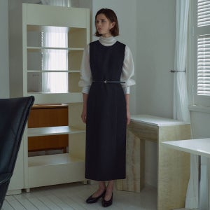 [라메레이][10차 리오더][벨트 Set][사이즈 추가]Classic Sleeveless Dress[LMBFCO25DR804]-Black