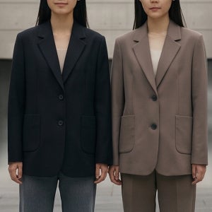 여성 테일러드 자켓 출근룩 가을 하객룩 오버핏 뒷트임