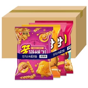 농심 인기스낵 4종 (자갈치+감자깡+고구마깡+꿀꽈배기)x8개