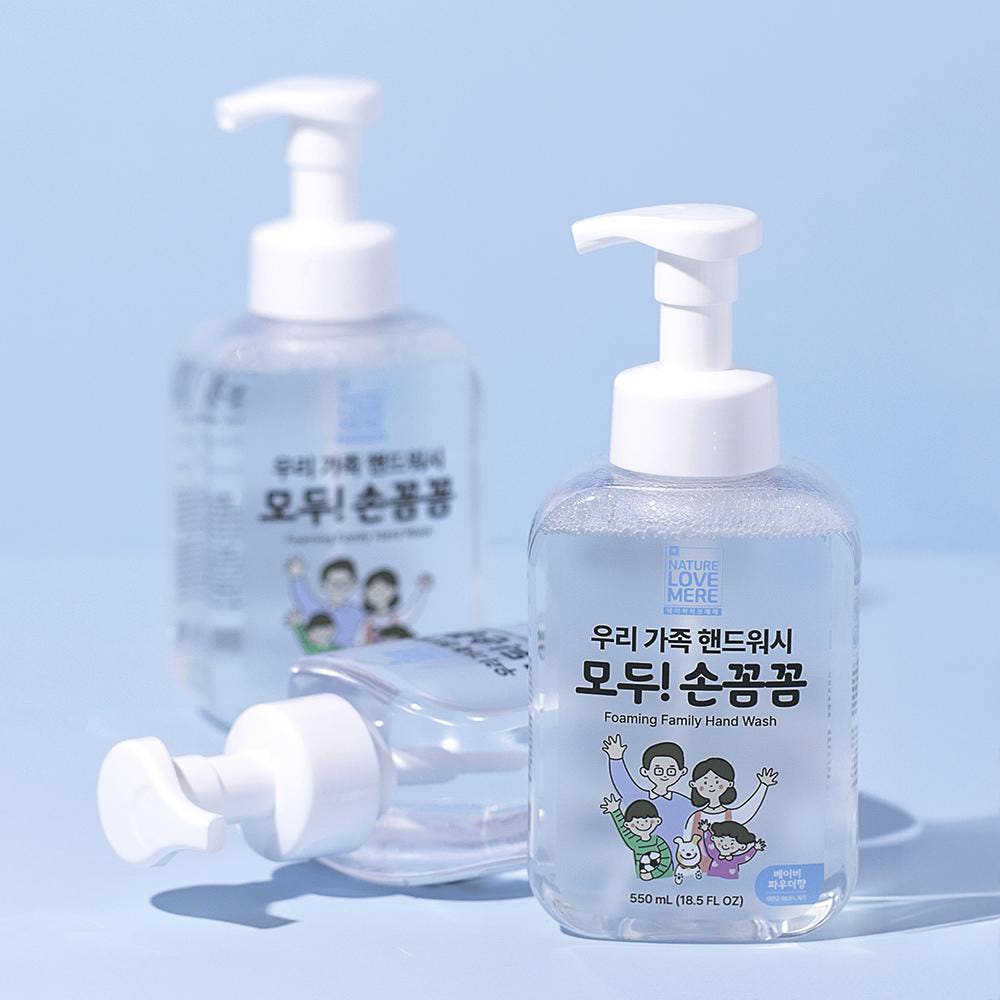네이쳐러브메레 손꼼꼼 손세정제 550ml 3개 / 핸드워시 베이비파우더향