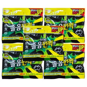 롯데 졸음번쩍껌 트윈 리필 105g X 5개