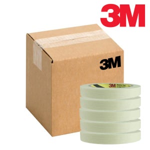 박스판매 3M 2308 마스킹테이프 종이테이프 자동차 페인트 도장 아이보리색 12mm x 40m, 100개